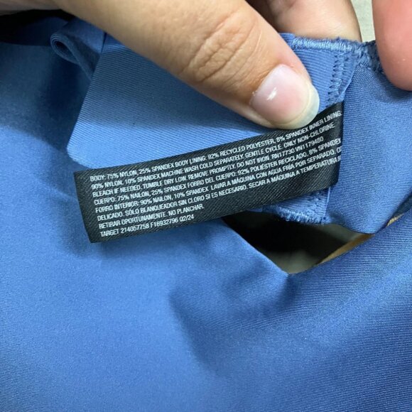 All in Motion Women's Size M Blue Medium Support Effortless Support Bra Sports - Picture 9 of 10